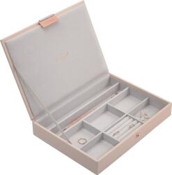 Stackers Casetă pentru bijuterii Stackers classic roz deschis-gri cu capac mic (73760)
