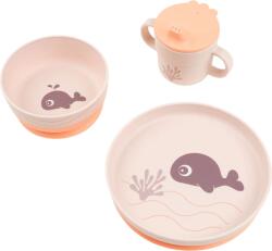 Done by Deer Vase pentru copii Foodie Wally roz 3 el (1593001) Set pentru masa bebelusi