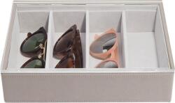 Stackers Cutie pentru ochelari Stackers Classic cu 4 compartimente, cu 4 compartimente taupe cu capac acrilic (74477)