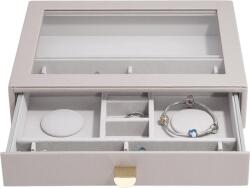 Stackers Casetă pentru talismane Stackers classic taupe cu sertar și capac de sticlă (75788)