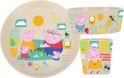 Koziol Set de vase pentru copii Connect Purcelușa Peppa nisipiu 3 el (8049713) Set pentru masa bebelusi