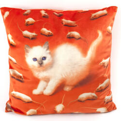 Seletti Față de pernă Seletti Wears Toiletpaper Kitten (02320F) Lenjerie de pat