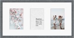STYLER Ramă pentru 3 fotografii Kyoto 23 x 46 cm gri cu passepartout alb (RA-15135)