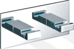 DECOR WALTHER Cârlig pentru prosoape Brick crom dublu asamblare autoadezivă (0594000)