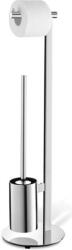 ZACK Suport pentru hârtie igienică și perie de WC Scala otel inoxidabil lucios (40088)