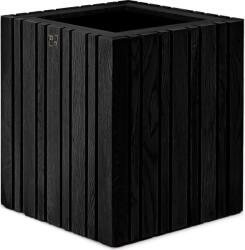 SQUARELY Ghiveci cu sistem de autoudare GrowMORE lemn de frasin negru (106-2A3)