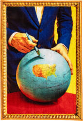 Seletti Covoraș de baie Toiletpaper Globe dreptunghiular 60 x 90 cm (18194)