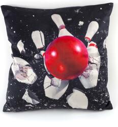 Seletti Față de pernă Seletti Wears Toiletpaper Bowling (02307F) Lenjerie de pat