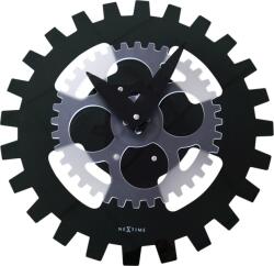 NeXtime Стенен часовник Moving Gears черен (3241ZW)