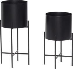 Hübsch Jardiniere Hübsch rotunde negre 2 buc (940601)