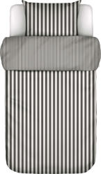Marc O'Polo Lenjerie de pat Classic Stripe 135 x 200 cm antracit și alb cu față de pernă 80 x 80 cm închidere cu fermoar (101816-100-01) Lenjerie de pat