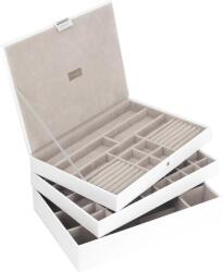 Stackers Casetă pentru bijuterii Stackers triplă supersize alb-bej (73126)