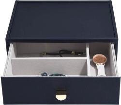 Stackers Casetă pentru bijuterii Stackers cu 3 compartimente, cu 3 compartimente classic albastru-închis cu sertar (75804)