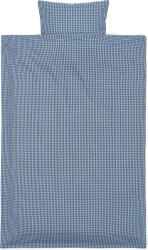 ferm LIVING Lenjerie de pat pentru copii Check 100 x 140 cm albastră cu față de pernă 40 x 45 cm (1104264944) Lenjerie de pat
