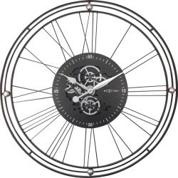 NeXtime Стенен часовник Roman Gear Clock 90, 5 см черно-сребрист (3260ZI)