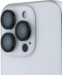 GUESS Metal védőüveg iPhone 16 Pro/16 Pro Max kamerához fekete üvegfólia