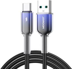 JOYROOM S-A42 Kristálytiszta Sorozat 3A USB-A - USB-C kábel 1.2m - fekete