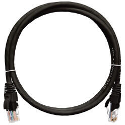 NIKOMAX Patch kábel S/FTP, CAT6a, PVC, 0, 5m, fekete (NMC-PC4SA55B-005-BK) - hobasec