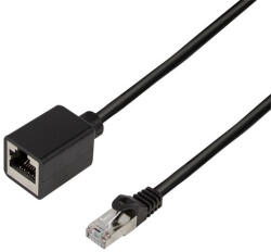 Logitech LOGILINK Patch Kábel hosszabbító, prémium, Cat. 6A, Cat. 5, Cat. 6 vagy Cat. 7, S/FTP, RJ45 M/F, 10m, fekete (CQX093S)