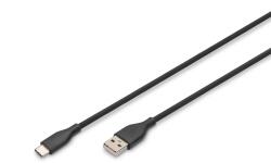 ASSMANN AK-300340-005-S USB kábel USB 2.0 0, 5 M USB A USB C Fekete (AK-300340-005-S)