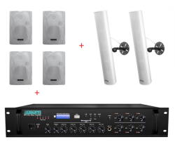 DSPPA Pachet Sonorizare Biserica 120W cu 2 zone Interior + Exterior cu volum reglabil pe zone (Pac-3-Bis-120W-2z)