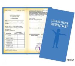 Nevesajándék Bizonyítvány Legjobb Gyerek Bizonyítvány Ajándék Gyerekeknek (BIZ057)