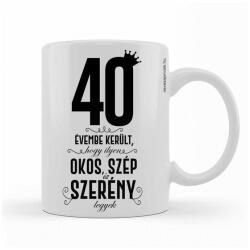 Nevesajándék Kávés Bögre - 40 évembe került - Szülinapi Ajándék (BX074)
