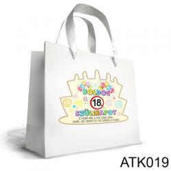 Nevesajándék Kicsi Dísztasak 18x21cm Boldog 18 Szülinapot (ATK019)