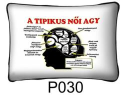 Neves Ajándék Párna 37 cm x 27 cm - Tipikus Női agy - Ajándék férfiaknak (P030)