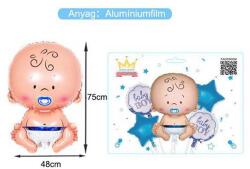 Ante Europe kft Fólia lufi szett kék, fiú baba, csillag, kerek lufik 5db (5999048896926)