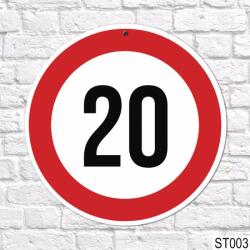 Neves Ajándék 20-as sebességkorlátozó tábla 40 cm (ST003)