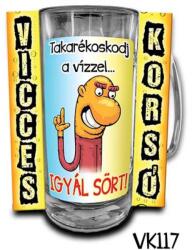 Neves Ajándék Vicces Korsó 0, 3 L - Takarékoskodj a vízzel (VK117)