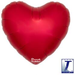 Ibrex 18 inch-es Metallic Ruby Red Szív Fólia Lufi (ta221217)