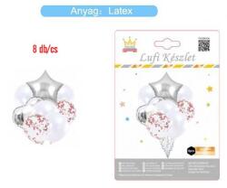 Ante Europe kft Lufi csomag, ezüst csillag, szív fólia, rosegold konfetti, 8db (5999048889812)