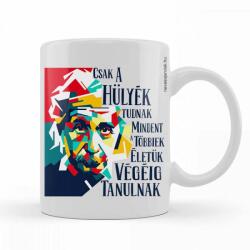 Nevesajándék Vicces Bögre - Kávés Bögre - Csak a hülyék tudnak mindent (BX045)