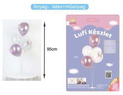 Ante Europe kft Asztali lufi szett pillangóval 5db lila és fehér léggömb (5999048905987)