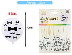 Ante Europe kft Lufi csomag fehér, csokornyakkendő mintával, 30cm, 6db (5999048889157)