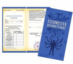Nevesajándék Ezermester Bizonyítvány - Vicces Ajándék Férfiaknak (BIZ088)