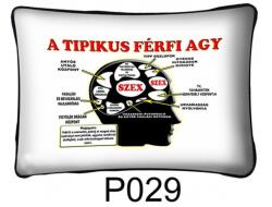 Neves Ajándék Párna 37 cm x 27 cm - Tipikus Férfi agy - Ajándék Nőknek (P029)