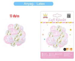 Ante Europe kft Lufi szett rózsaszín színvilág, unicornis minta, 13db 30cm (5999048889973)