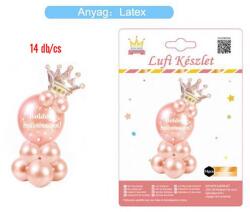 Ante Europe kft Lufi figura szett rosegold Boldog Születésnapot 60cm 14db (5999048889782)