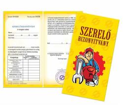 Nevesajándék Szerelő Bizonyítvány - Ajándék Szerelőnek (BIZ090)