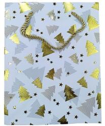 Creative Deluxe Plus M 18x23x10 cm karácsonyi matt fóliás fehér sodort füles 71651