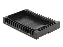 Delock Installation Frame for 2.5? SATA drive 8, 89 cm (3.5") Tárolómeghajtó tálca Fekete (18364)