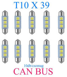 Autolife CANBUS 3SMD LED SMD-CD39mm-3SMD Szofita izzó - 10db (T1039CAN_alf)