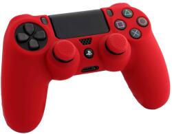FR-TEC Basics PS4 kontroller gumiborítás és analóg kupak piros (FT0016) (FT0016) (FT0016)