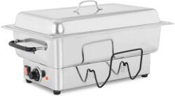 Royal Catering RCCD-RT4_9L Chafing Dish Buffet Réchaud Chauffe-Plat GN 1/1 8,5L - Couvercle Basculant Rolltop Inox