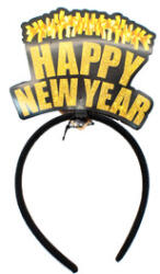  Happy New Year Fejdísz 13 Cm, többféle (BU0124)