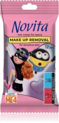 NOVITA Make-up Removal nedves sminklemosó törlőkendő az érzékeny arcbőrre 12 db