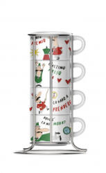 Bialetti Cappuccino csészeszett állvánnyal 4 darabos (TAZZ203)
